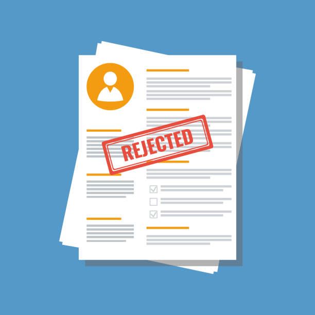 an image of an application with a rejection stamp